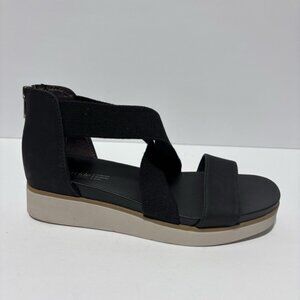 LifeStride Women’s Giselle Black Wedge Sandals, Size 7 Wide